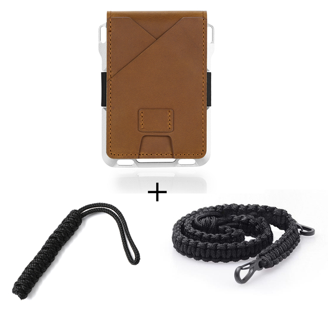 SEMORID Genuine Leather Skin Rfid Credit Card Holder Metal Men Wallets 2021 Badge Pilot Card Holder Small Size Card Wallet