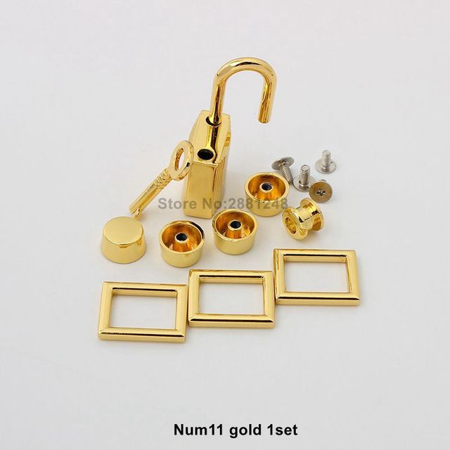 New rectangle holes hanger for bags hardware wholesale fashion set of locks fittings woman bag bags purse