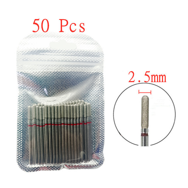 50pcs/set Nail Drill Bit Set Cutter Dental Diamond Grinding Polish Burs Dental Lab Polisher 2.35mm Shank Nail Tools