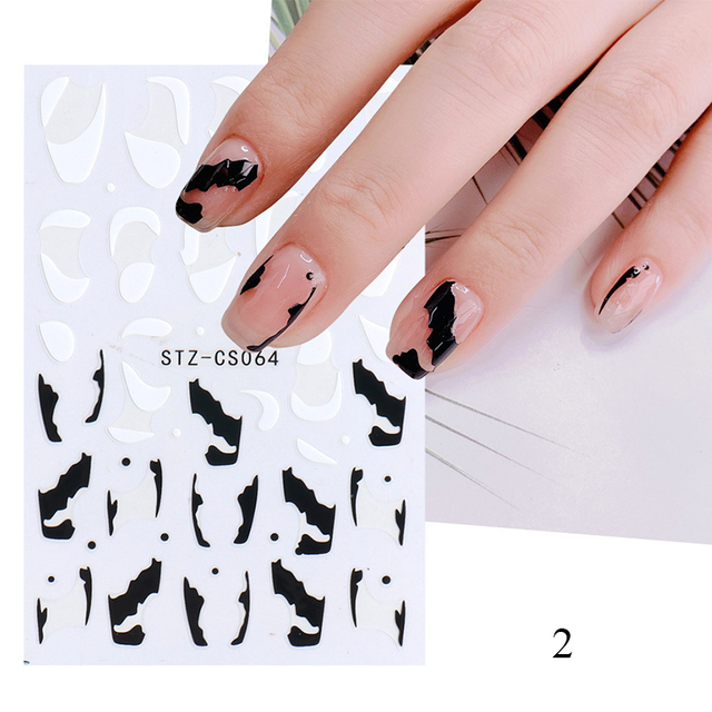 French Nail Finger Tips Sticker Guide Stencil Tape Nail Guides Stickers Manicure DIY Line Tips Nail Art Decals 3D Beauty Tool