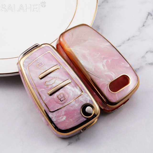 TPU Car Key Case Cover For Audi A3 A4 A4L B5 B6 B7 B8 B9 A5 A6 A6L C5 C6 Q3 Q5 Q7 S5 S7 RS3 TT Car Key Shell Styling Protecor