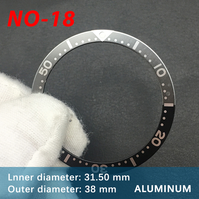 38mm SEIKO Replacement Bezel Flat Aluminum Watch Insert Ring Celebrity Watch Accessories Inner Diameter 31.5mm