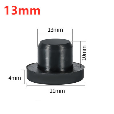 Black White Silicone Rubber Hole Plugs 2.7mm-14mm T Taipei Round Solid Hole Caps High Temperature Seal Stopper Dust Plug