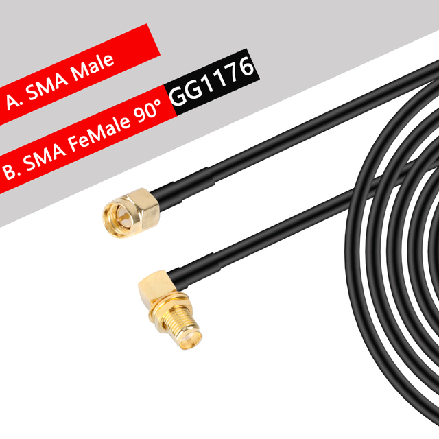 2m 5m 10m 20m SMA Male to SMA Male RG58 50ohm Coaxial Cable SMA Plug WiFi Antenna Extension Cable Connector Pigtail Adapter