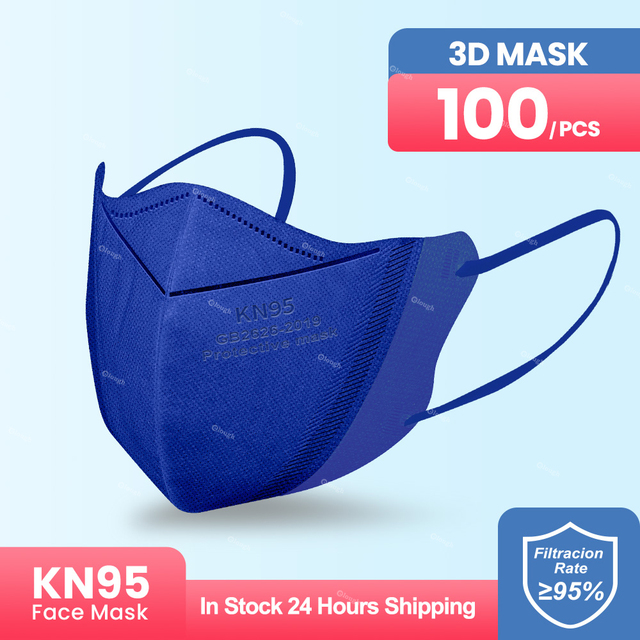 Elough Mask FFP2 CE Certificated 3D Protective Kn95 Face Mask Dust-proof PM2.5 Respirator Filtration Respirator KN 95 Mask