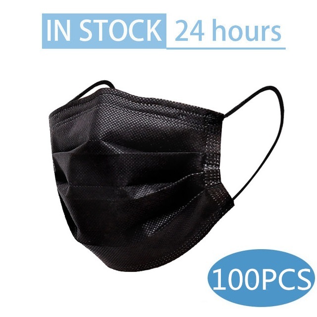 10-500pcs Adult Disposable Visible Face Masks 8 Colors Homeopathic Mascarias Protective Mask Black Color