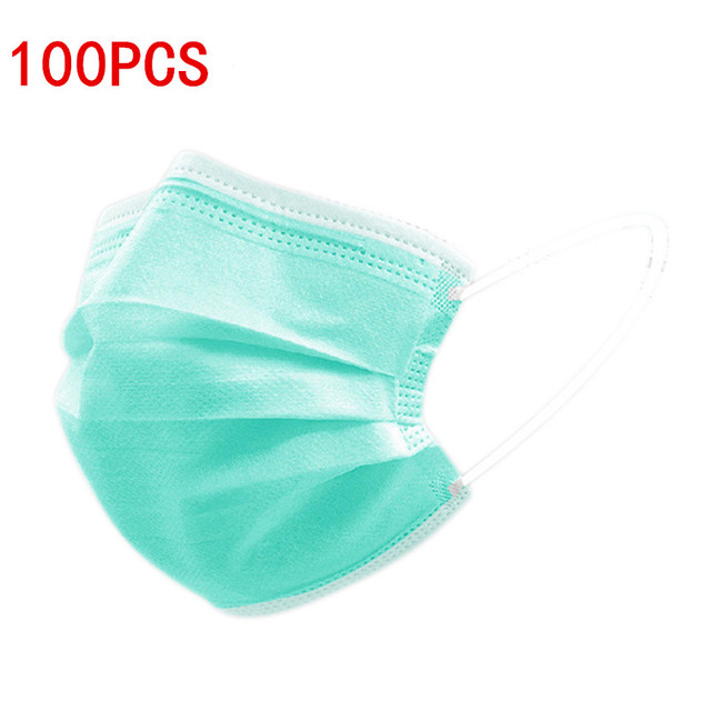 3-layer protective face mask with anti-dust filter for adults disposable