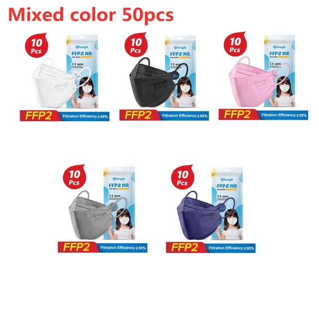 FFP2 Masks For 6-12 Years Kids FPP2 Masks Kids Kn 95 Mask FP2 Homology Ada 4 Ply Korean KN95 Mask ffp2 infant ffp2fan niños