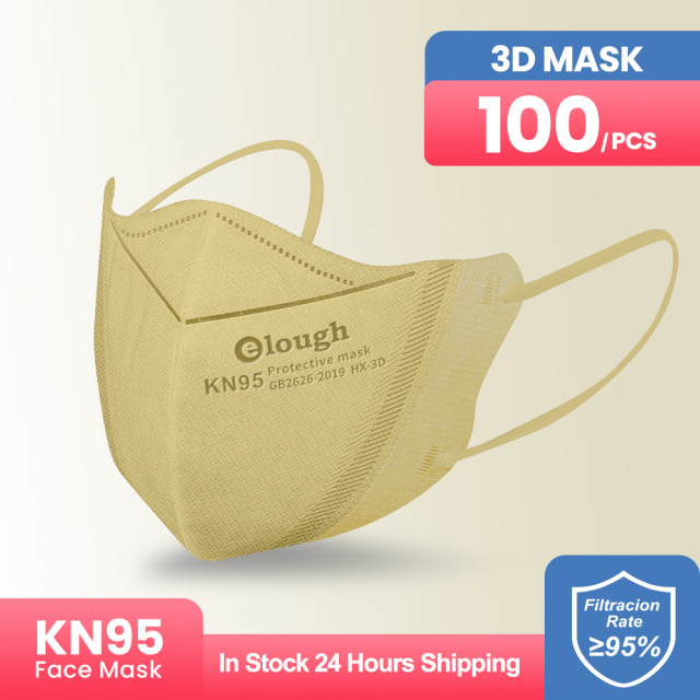 Elough mascarillas fpp2 3D Face Mask mascarilla kn95  fpp2 homologada españa KN95Mask Adult 4 Layers FFP2 Respirator Approved CE