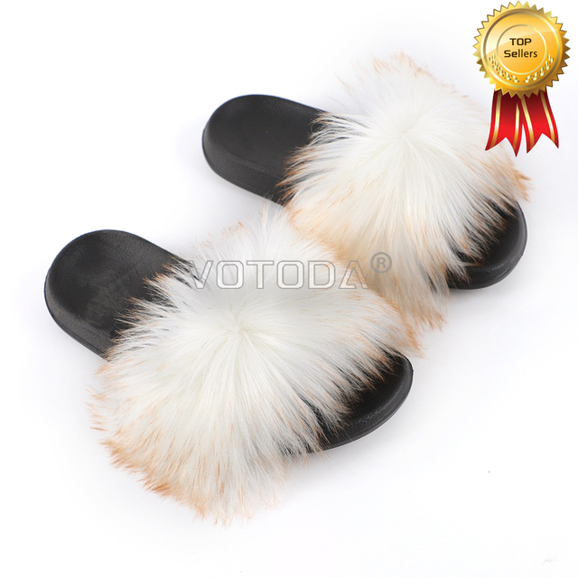 2022 New Summer Slippers Women Fuzzy Slides Fluffy Faux Fur Slippers Flat Furry Sandal Fashion Fur Flip Flop Amazing Woman Shoes