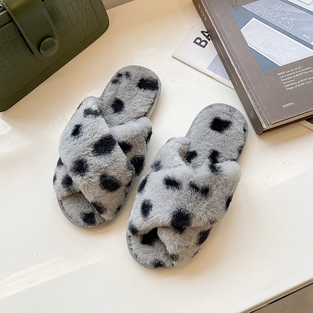 Women Shoes Soft Short Plush Different Styles Comfortable Women Slippers Open Toe Indoor Women's Shoes Furry Luxury Home Slippers