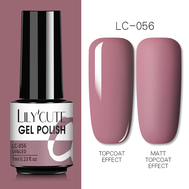 LILYCUTE 7ml UV Nail Gel Polish Autumn Winter Color Semi Permanent Matte Top Coat Necessary Soak Off UV LED Nail Art Gel Varnish