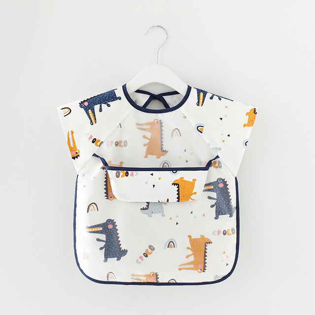 Waterproof Infant Eating Children Drawing Sleeveless Baby Bandana Bibs Cute Baby Bibs Soft Baby Apron Cotton Meal Burp Eva Clothes