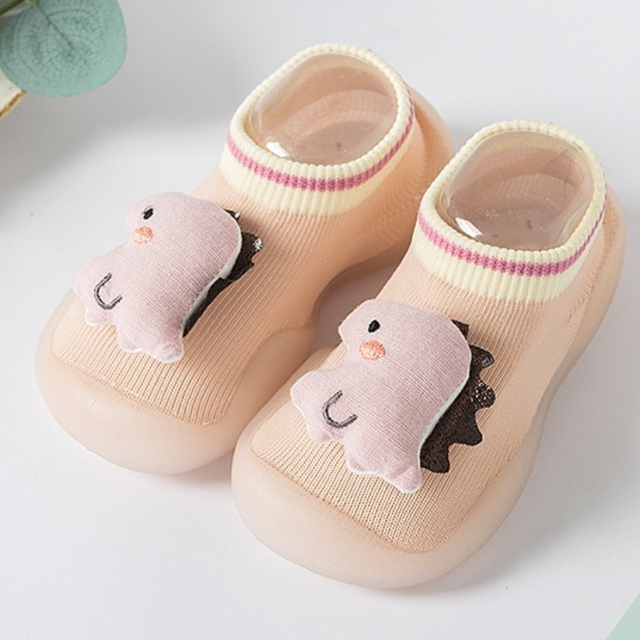 Newborn Baby Socks Shoes Boy Girl Dinosaur Baby First Walkers BeBe Cotton Comfort Soft Anti-Slip Prewalker Crib Infant Shoes