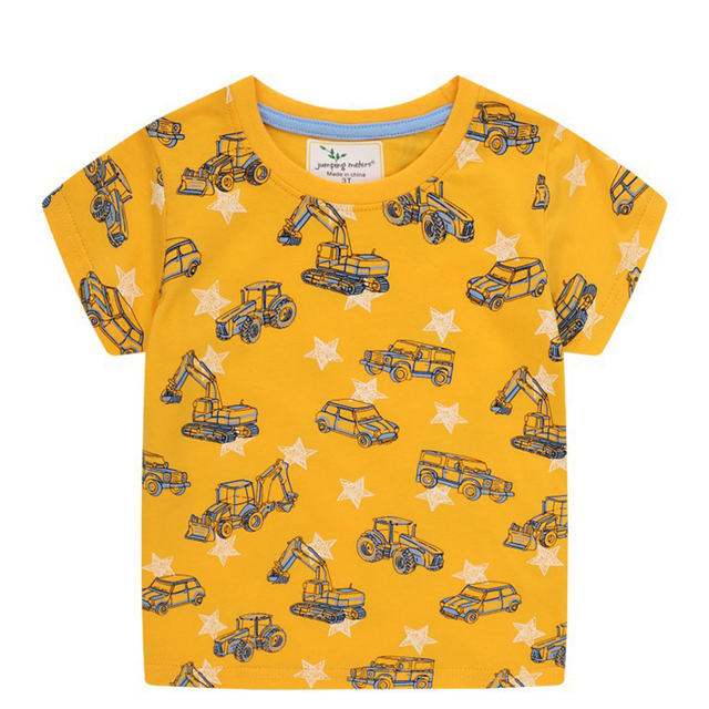 Boys Summer Clothes Children T-shirt Dinosaur Printing Kids Striped Embroidery Tops Boy Cotton T-Shirts Baby Cartoon Tee Clothes