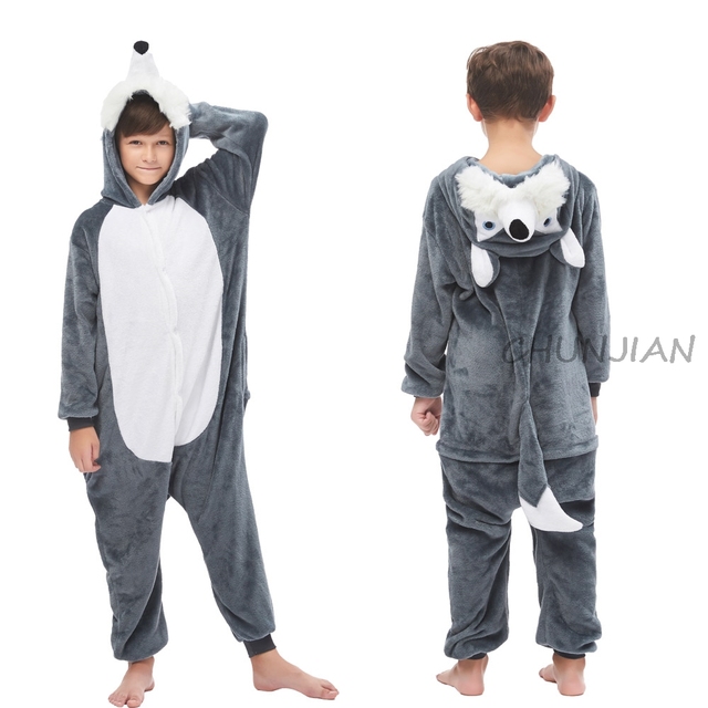 Winter Kigurumi Kigurumi Soft Warm Soft Flannel Pajamas Cartoon Animal Hooded Pajamas Boys Unicorn Pajamas Girls Kids Sleepwear