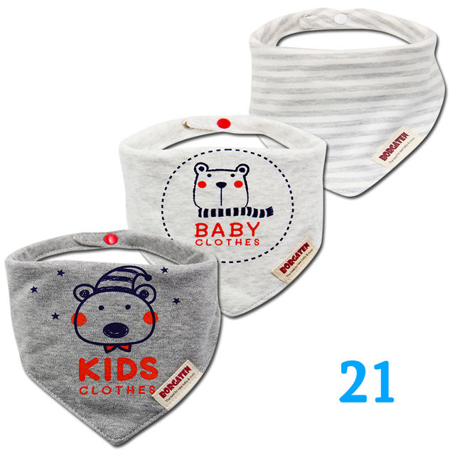 3pcs Organic Cotton Baby Gauze Scarf Burp Cloth Bandana Bibs Newborn Baby Boy Infant Girl Toddler Winter Scarf Waterproof Bib