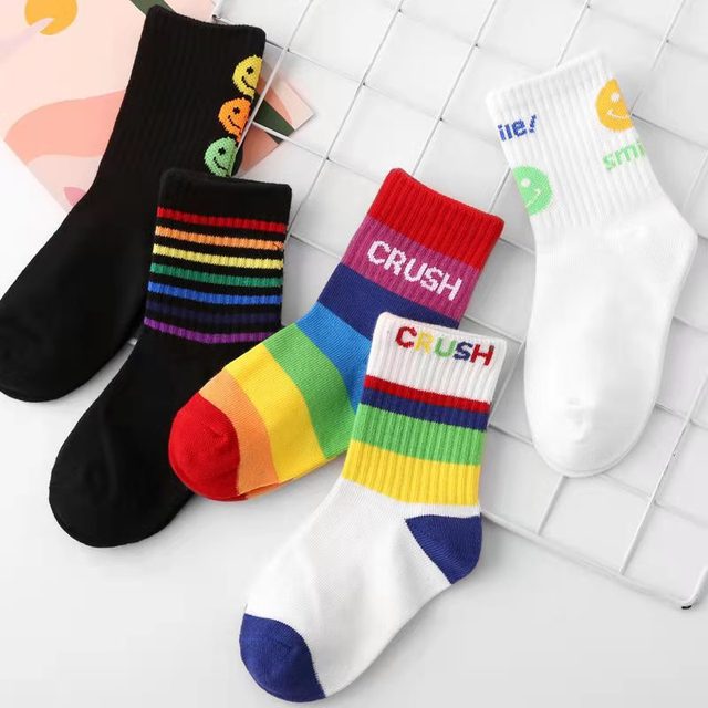 New 2021 5 Pairs Baby Socks Boys Girls Round Socks Fashion Comfortable Cotton Sock Baby Sock Clothes Gift Baby Socks