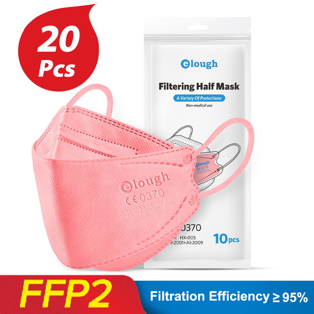 Elough KN95 face mask, fpp2fan CE approved ffp2 Mascarilla face mask ffp2reuse zable Kn95, fish protection masks ffpp2 FFP 2