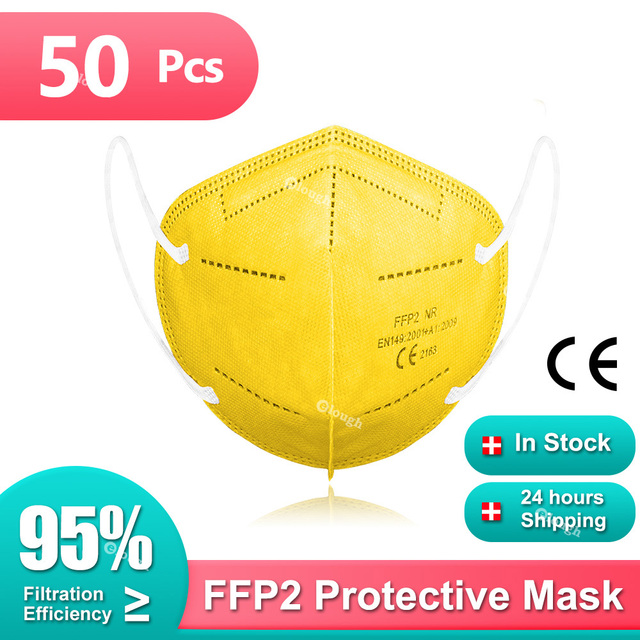 FFP2 أقنعة KN95 Mascarillas هومولوكادا 5 طبقات ffp2fan CE قناع الجهاز التنفسي FPP2 قناع وجه واقي KN 95 Masque الكبار