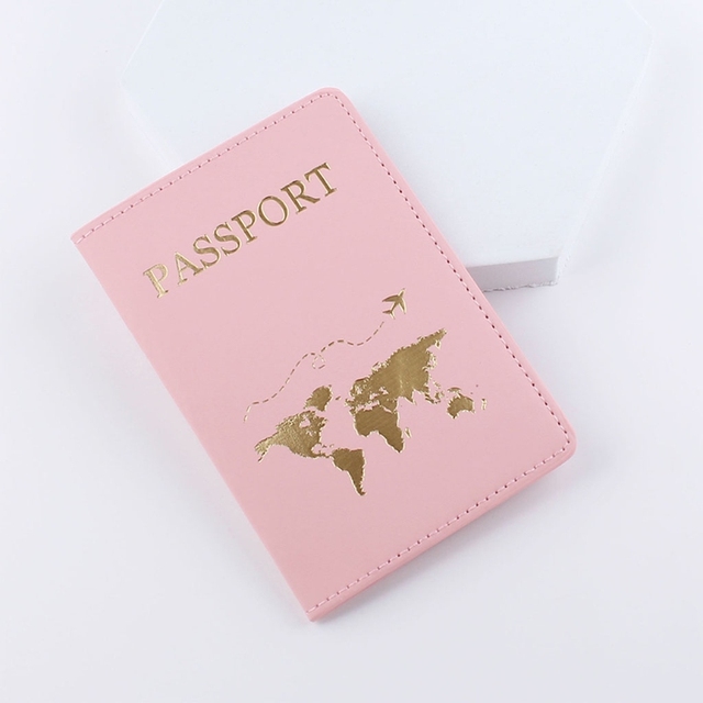 831A بسيط موضة حامل جواز السفر خريطة العالم رقيقة سليم شخصية محفظة سفر هدية بولي حافظة حافظة بطاقات من الجلد غطاء للجنسين