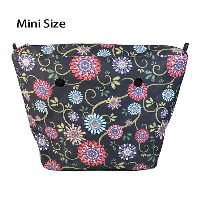 Floral trim waterproof inner insert, classic small inner pocket, handbags accessory