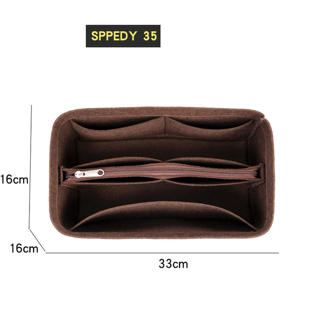 Felt Insert Bag Fit For Speedy 16 20 25 30 35 Women Bag Female Organizer For Cosmetic Pocket Mirror Keep Shape Improve Inner Space