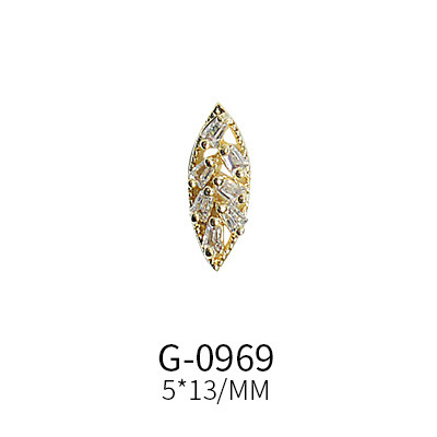 Japanese nail art zircon jewelry high-end luxury zircon real gold color net red nail decoration nail art design