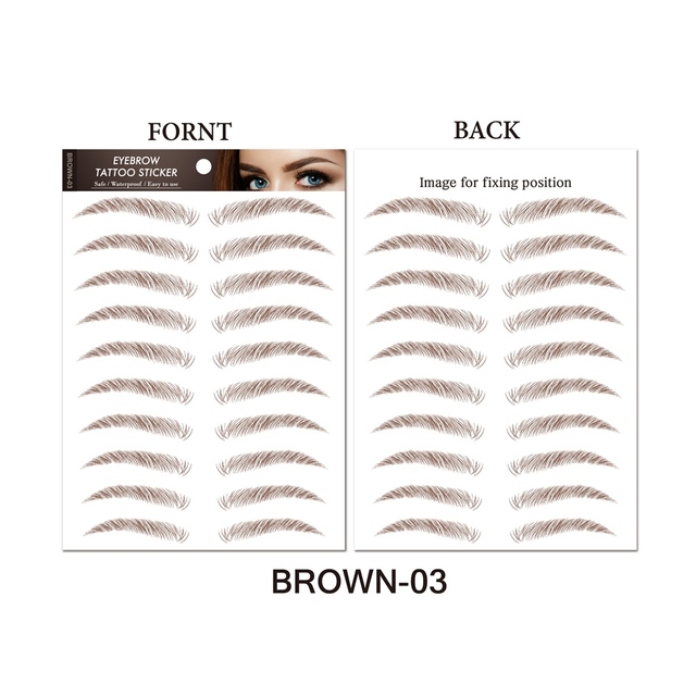 O.TW O.O 3D Simulation Eyebrow Stickers Waterproof Like Eyebrow Hair Makeup Easy to Wear Long Lasting Natural Eyebrows Tattoo Sticker