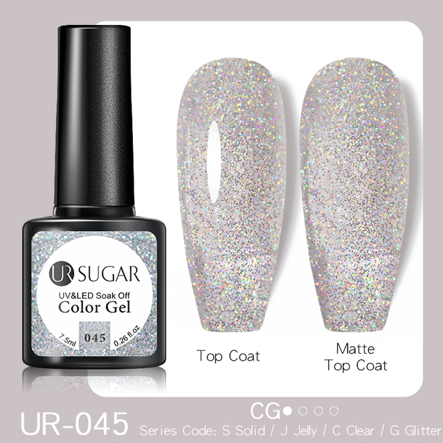 UR SUGAR 7.5ml Disco Reflective Cat Magnetic Gel Nail Polish Auroras Iridescent Glitter Sequins Soak Off Nails Art UV Varnish