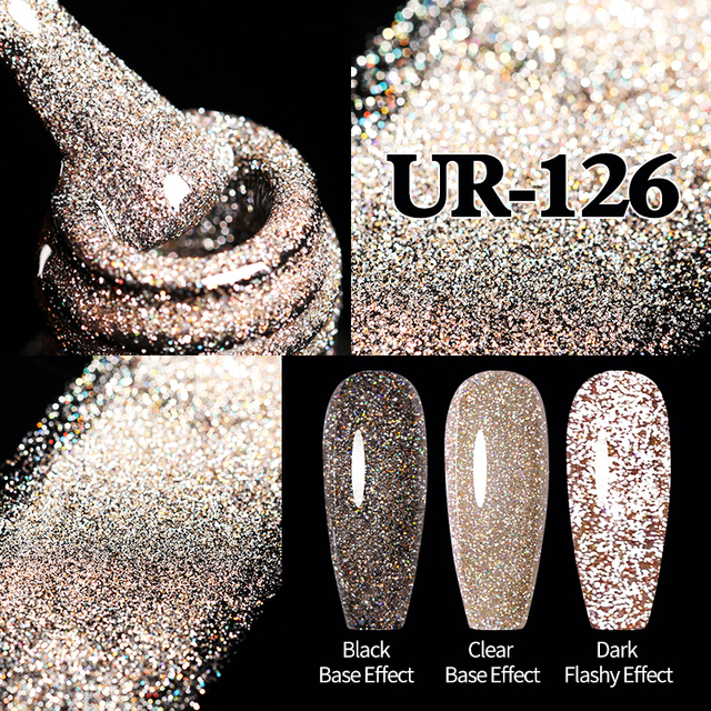 UR SUGAR Glitter Reflective Gel Nail Polish Shiny Rose Red Twilight UV LED Gel Varnish Soak Off Nail Gel Nails for Manicure