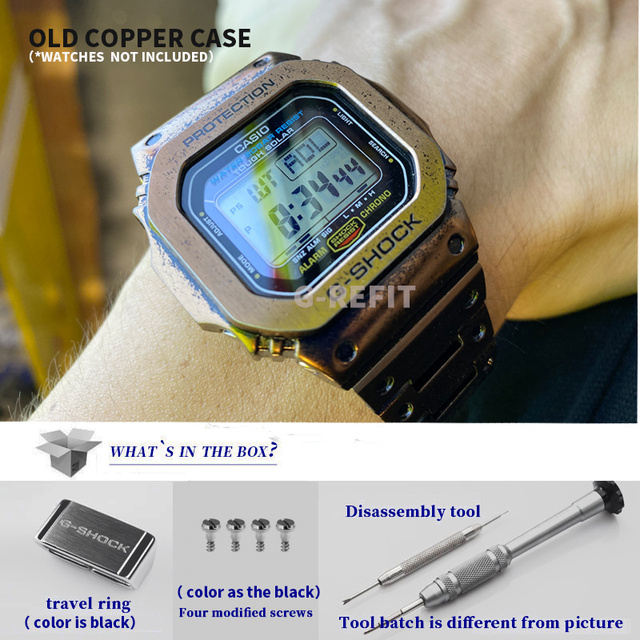 G-Refit DW5600 5610 G5600E Metal Bezel Stainless Steel Watchband 5600 Strap GW-B5600 Band WtachCase Accessories With Tools