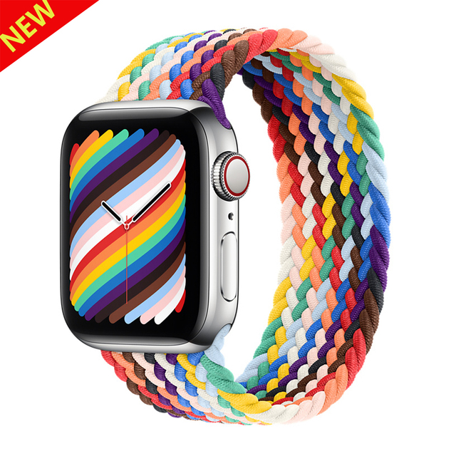 Braided Solo Loop Ring for Apple Watch Iwatch Serie 7 6 5 4 3 2 1 SE 40 41mm 42mm 44mm 45mm Applewatch Strap Bracelet Watchbands