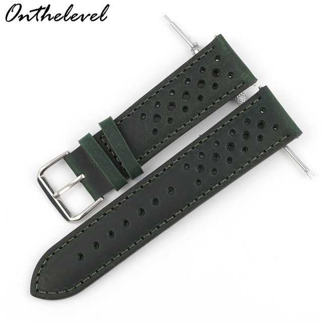 Onthelevel Leather Watch Strap 18mm 20mm 22mm 24mm Gray Color Watch Band Quick Release Watch Straps Replacement