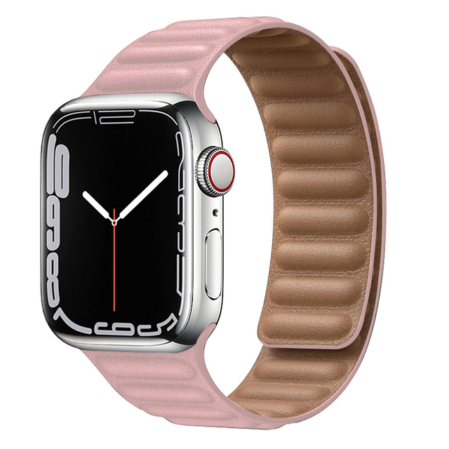 Strap for Apple Watch Band Leather Link Loop 44mm 40mm iWatch Series 7 6 SE 5 4 3 2 1 watchbands bracelet 42mm 38mm wristbands