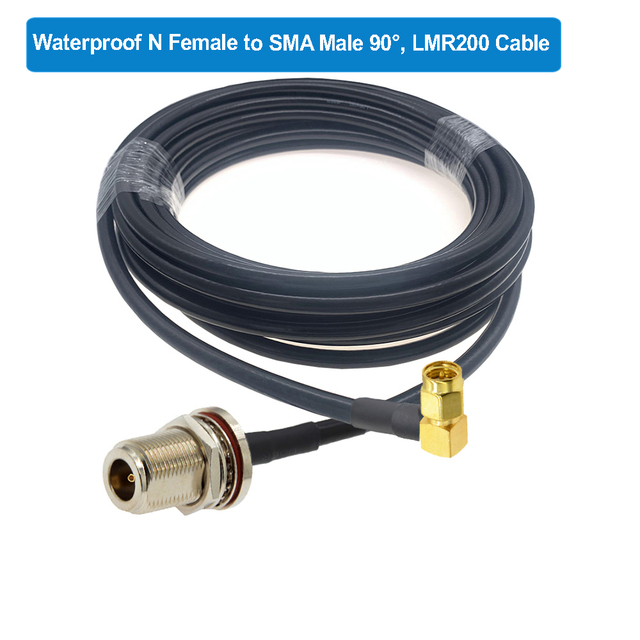 LMR200 RP-SMA Male to N Female Bulkhead Low Loss Coax Cable RF Extension Jumper for 4G LTE Wireless Router Gateway Celluloradio