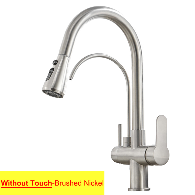 Smart Touch Filter Kitchen Mixer Tap Quality Brass Hot Cold Gold Kitchen Mixer Faucets Sensor Touch Pull Out Faucet Kitchen Tap