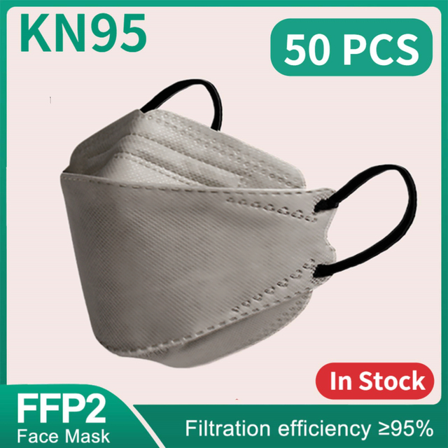 قناع السمك KN95 Mascarillas FPP2 الكبار Morandi ffp2fan 4 طبقة FFPP2 وافق أقنعة الوجه FFP2 تنفس غطاء للفم قناع FFP2