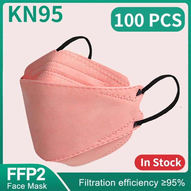 10-200 قطعة Mascarillas FPP2 KN95 قناع FFP2 homology ada 4 طبقات ffp2قناع الكبار الأسماك أقنعة الوجه FP2 موراندي موضة حماية Masken