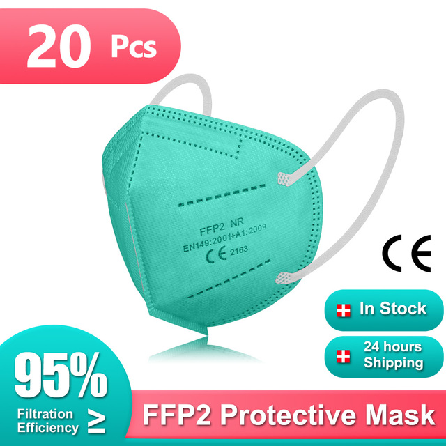 FFP2 mascarillas ffp2 homology adas الكبار الملونة قناع السلامة موضة KN95 أقنعة الغبار التنفس ffp2fan CE الأسود FPP2 قناع الوجه