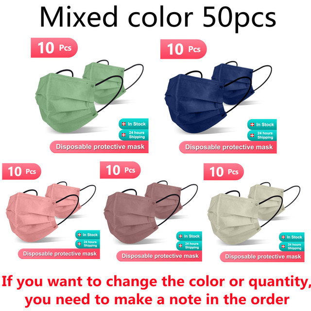 New Morandi Color Disposable Mask Adult Mascarillas Desichables Gay Anti Dust Masks Face Protection 3 Layers Cubrebocas