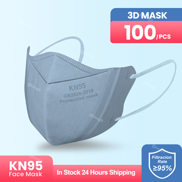 Elough Mask FFP2 CE Certificated 3D Protective Kn95 Face Mask Dust-proof PM2.5 Respirator Filtration Respirator KN 95 Mask