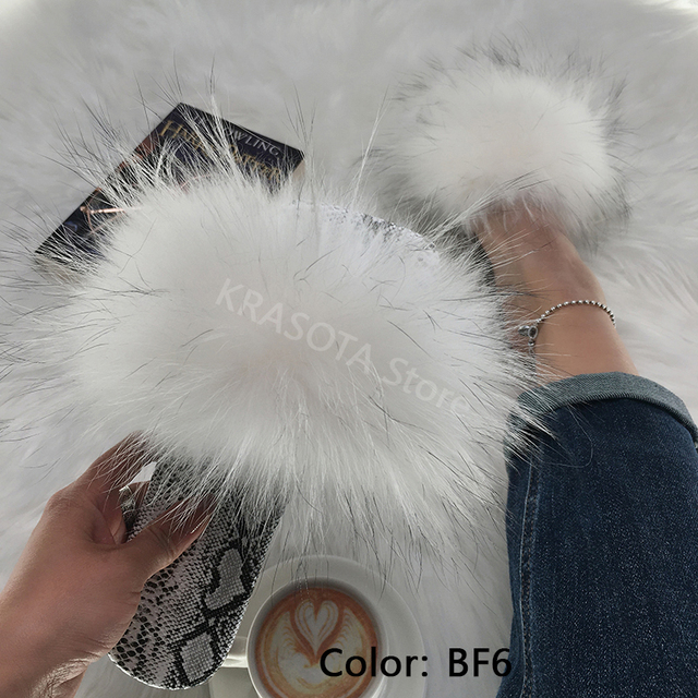 Square Toe Slippers Luxury Summer Fluffy Slippers Women Real Fur Slides Shoes Indoor Home Outdoor House 36 37 38 39 40 41 42 43