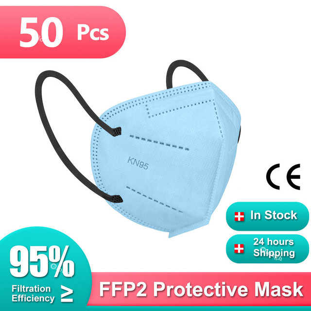 Morandi ffp2fan Adult KN95 Mascarillas FPP2 Face Mask 5 Layers Face Mask Ventilated FFP2 Respirator Mouth Mask KN95 Color