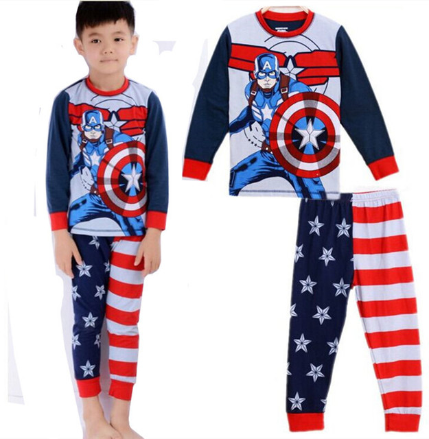 New Spider-Man cartoon children's long-sleeved pajamas children's champion home wear boys' underwear two-piece suit pajamas