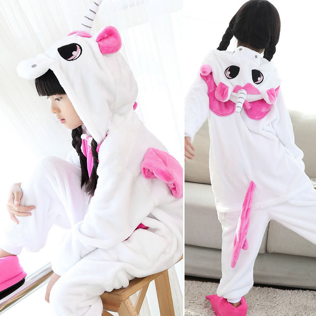 flannel unicorn for kids pajamas boys girls sleepwear children panda jumpsuit kids oneise for jumpsuit licorn