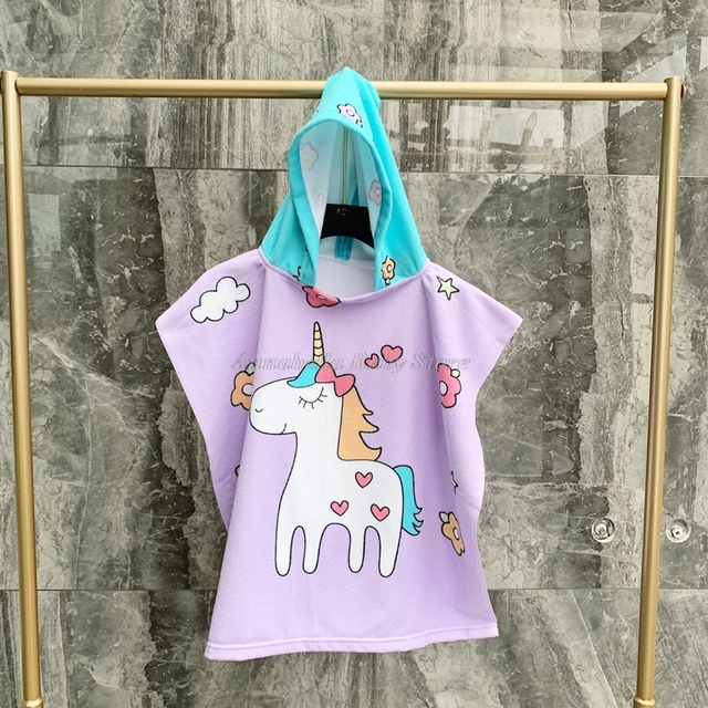 Cartoon Baby Bath Towel Microfiber Cotton Hooded Beach Towel Newborn Cape Towels Soft Poncho Kids Bathing Stuff Infant Towel