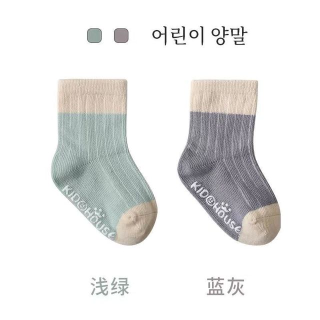 4 Pairs Cotton Baby Socks Cotton Socks Baby Boys Girls Cute Lovely Anti-Slip Socks Toddler Kids Fashion Soft Socks Autumn