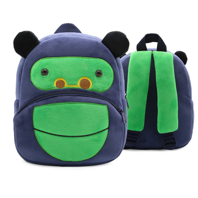 Fashion Children's School Bags 3D Cartoon Print Plush Kids Backpack Kindergarten Boys and Girls School Bags Mini Backpack Book Bag