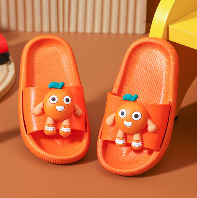 Children's slippers summer cartoon cute anti-skid soft bottom small children's room bath boys and girls home baby cold slippers